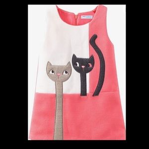 Little girl winter wool sleeves dress